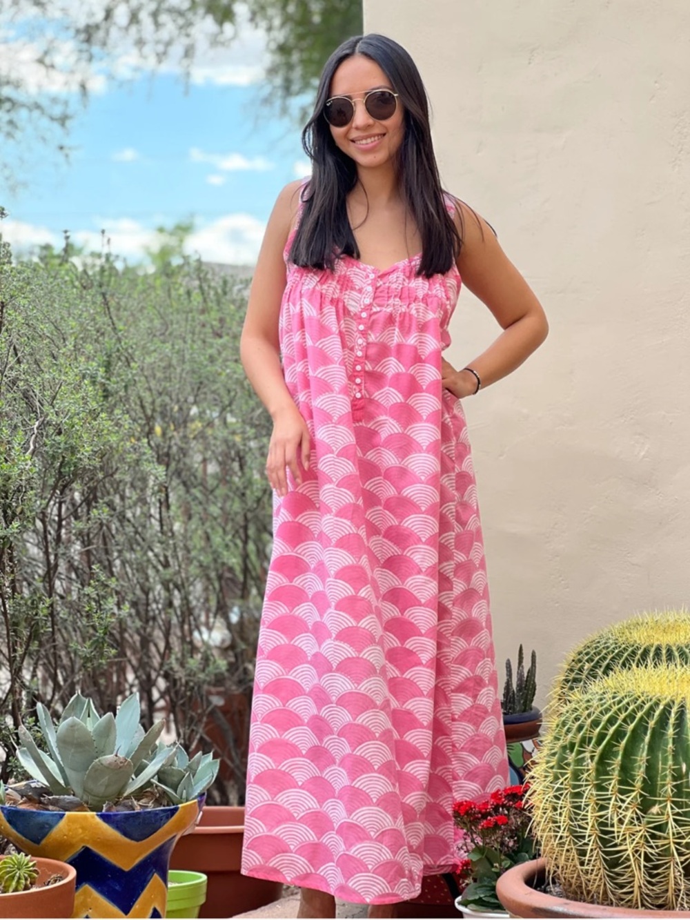 New Pax Philomena La Scala Camellia Maxi Dress